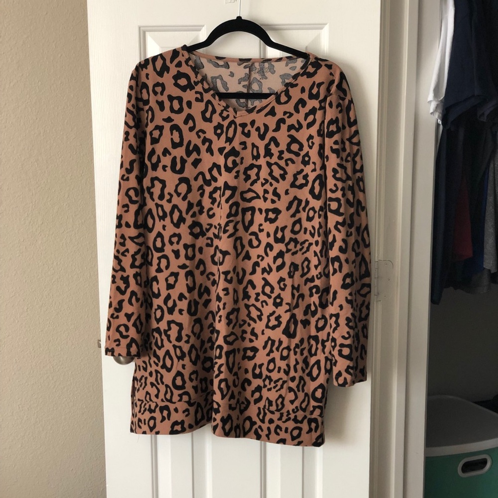 Cheetah sweater.